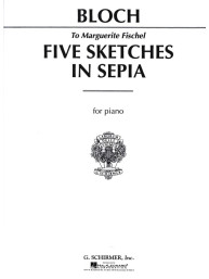 Ernest Bloch: 5 Sketches in Sepia (noty na klavír)