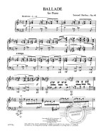 Samuel Barber: Ballade For Piano Op.46 (noty na klavír)