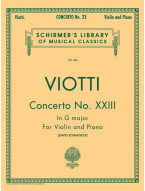 Giovanni Battista Viotti: Concerto No. 23 in G Major (noty na housle, klavír)
