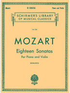 Wolfgang Amadeus Mozart: 18 Sonatas (noty na housle, klavír)