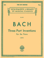 Johann Sebastian Bach: 15 Three-Part Inventions (noty na klavír)