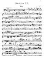 Wolfgang Amadeus Mozart: Violin Concerto No.4 In D K.218 (noty na housle, klavír)