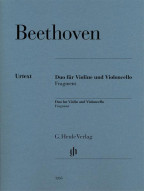 Ludwig van Beethoven: Duo For Violin And Violoncello, Fragment (noty na housle, violoncello)