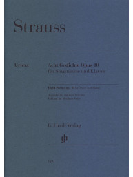 Richard Strauss: 8 Poems op. 10 - Medium Voice (noty na zpěv, klavír)