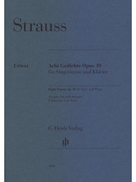 Richard Strauss: 8 Poems op. 10 - Low Voice (noty na zpěv, klavír)