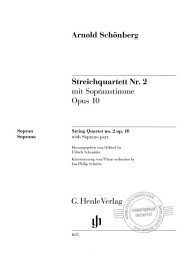 Arnold Schönberg: String Quartet no. 2 op. 10 with Soprano part (noty na zpěv, klavír)