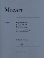 Wolfgang Amadeus Mozart: Bassoon Concerto B Flat KV191 (noty na fagot, klavír)