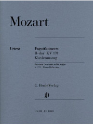 Wolfgang Amadeus Mozart: Bassoon Concerto B Flat KV191 (noty na fagot, klavír)