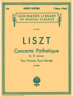 Franz Liszt: Concerto Pathetique in E Minor (noty na čtyřruční klavír)
