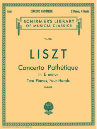 Franz Liszt: Concerto Pathetique in E Minor (noty na čtyřruční klavír)