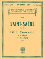 Camille Saint-Saëns: Concerto No. 5 in F, Op. 103 (noty na čtyřruční klavír)