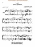 Georg Friedrich Händel: Largo from Xerxes (noty na klavír)