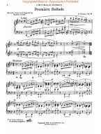 Frédéric Chopin: Premiere Ballade, Op. 23, No. 1 (noty na klavír)