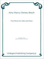 Amy Marcy Beach: 5 Pieces for Cello and Piano (noty na violoncello, klavír)