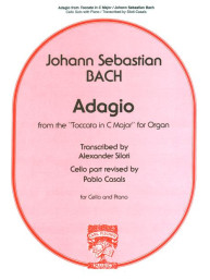 Johann Sebastian Bach: Adagio from Toccata In C Major for Organ (noty na violoncello, klavír)