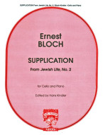 Ernest Bloch: Supplication from Jewish Life, No. 2 (noty na violoncello)