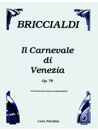 Giulio Briccialdi: Carnevale Di Venezia Op. 78 (noty na příčnou flétnu, klavír)