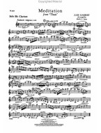 Jules Massenet: Meditation From Thais (noty na klarinet, klavír)
