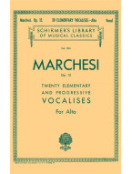 Salvatore Marchesi: 20 Elementary and Progressive Vocalises, Op. 15 - Alto (noty na zpěv, klavír)