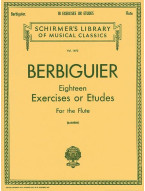 Benoit Tranquille Berbiguier: 18 Exercises or Etudes (noty na příčnou flétnua)