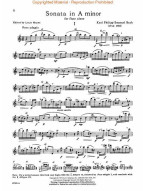 Carl Philipp Emanuel Bach: Sonata in A Minor (noty na příčnou flétnu)