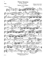 W.A. Mozart: 3 Sonatas (noty na příčnou flétnu, klavír)