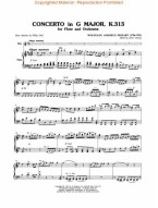 W.A. Mozart: Concerto In G For Flute And Orchestra K.313 (noty na příčnou flétnu, klavír)