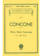 Joseph Concone: 30 Daily Exercises, Op. 11 - High Voice (noty na zpěv, klavír)