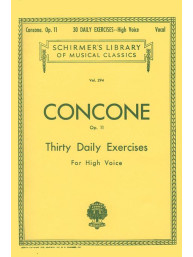 Joseph Concone: 30 Daily Exercises, Op. 11 - High Voice (noty na zpěv, klavír)
