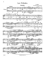 Franz Liszt: Les Preludes - Symphonic Poem (noty na čtyřruční klavír)