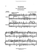 Johannes Brahms: Variations on a Theme by Haydn, Op. 56b (noty na čtyřruční klavír)