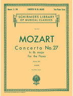 W.A. Mozart: Concerto No. 27 in Bb, K.595 (noty na čtyřruční klavír)