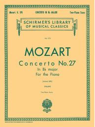 W.A. Mozart: Concerto No. 27 in Bb, K.595 (noty na čtyřruční klavír)