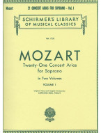 W.A. Mozart: 21 Concert Arias for Soprano 1 (noty na zpěv, klavír)
