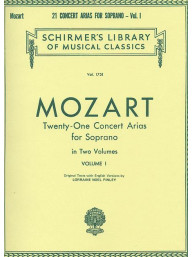 W.A. Mozart: 21 Concert Arias for Soprano 1 (noty na zpěv, klavír)