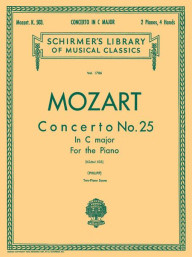 W.A. Mozart: Concerto No. 25 in C, K.503 (noty na čtyřruční klavír)