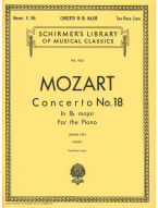 W.A. Mozart: Concerto No. 18 in Bb, K.456 (noty na čtyřruční klavír)