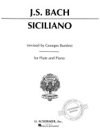 Johann Sebastian Bach: Siciliano from 2nd Flute Sonata (noty na příčnou flétnu, klavír)