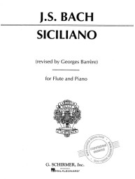 Johann Sebastian Bach: Siciliano from 2nd Flute Sonata (noty na příčnou flétnu, klavír)