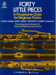 40 Little Pieces In Progressive Order for Beginner Flutists (noty na příčnou flétnu, klavír)