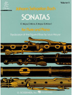 Johann Sebastian Bach: Sonatas 2 (noty na příčnou flétnu, klavír)