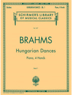 Johannes Brahms: Hungarian Dances - Book 1 (noty na čtyřruční klavír)