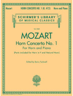 W.A. Mozart: Horn Concerto No.1 (noty na lesní roh, klavir)