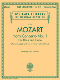 W.A. Mozart: Horn Concerto No.1 (noty na lesní roh, klavir)