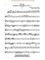 W.A. Mozart: Horn Concerto No.1 (noty na lesní roh, klavir)
