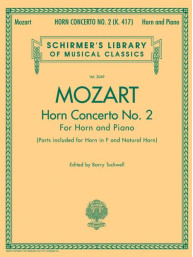 W.A. Mozart: Horn Concerto No.2 (noty na lesní roh, klavir)