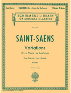 Camille Saint-Saëns: Variations on a Theme by Beethoven, Op. 35 (noty na čtyřruční klavír)