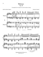 Johannes Brahms: Waltzes, Op. 39 (noty pro čtyřruční klavír)