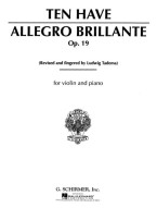 Willem Ten  Have: Allegro Brillante Opus 19 (noty na housle, klavír)