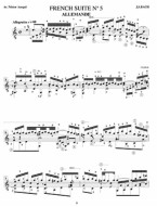 J.S. Bach: French Suite No. 5 In C (noty na kytaru)